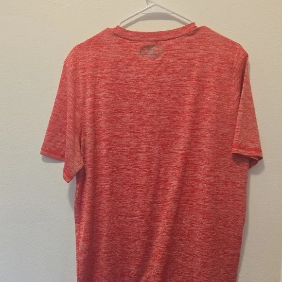 Under Armour Men's Heathered Red V-Neck Tee - Picture 4 of 4
